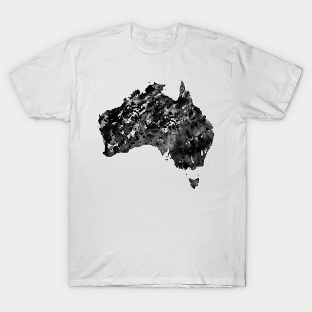 Australia map T-Shirt by erzebeth